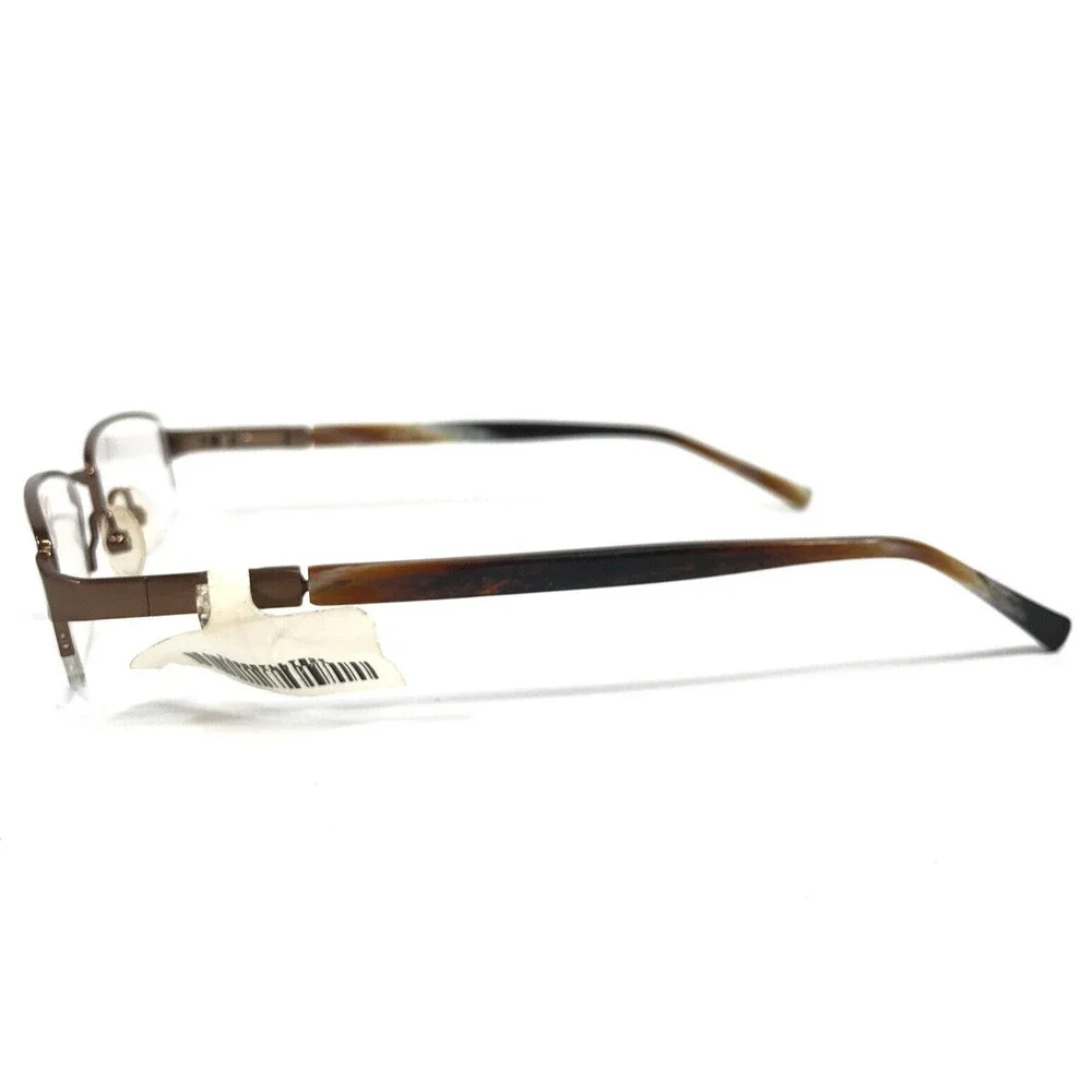 Scott Harris Eyeglasses Frames 149 01 Light Brown Rectangle Half Rim 48-18-135